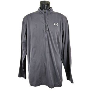 Under Armour Mens Team Tech Long Sleeve Pullover Shirt Size Large Gray Fitness